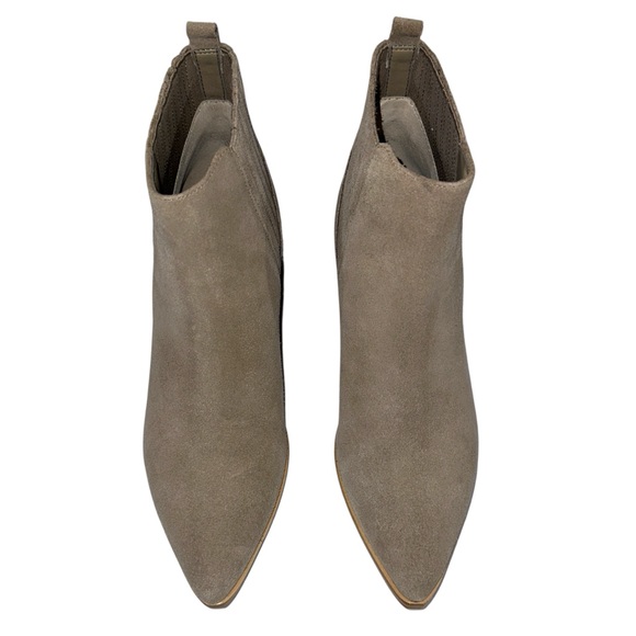 Marc Fisher Light Natural Suede Yolli Bootie - Picture 2 of 6